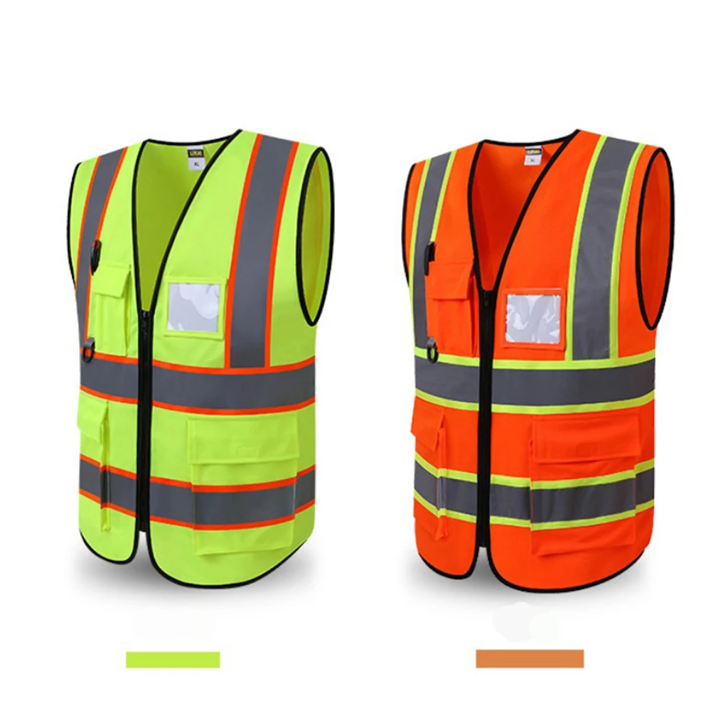 Reflective Safety Vest For Engineer Construction W/ Pockets Free Size  Автомобили и