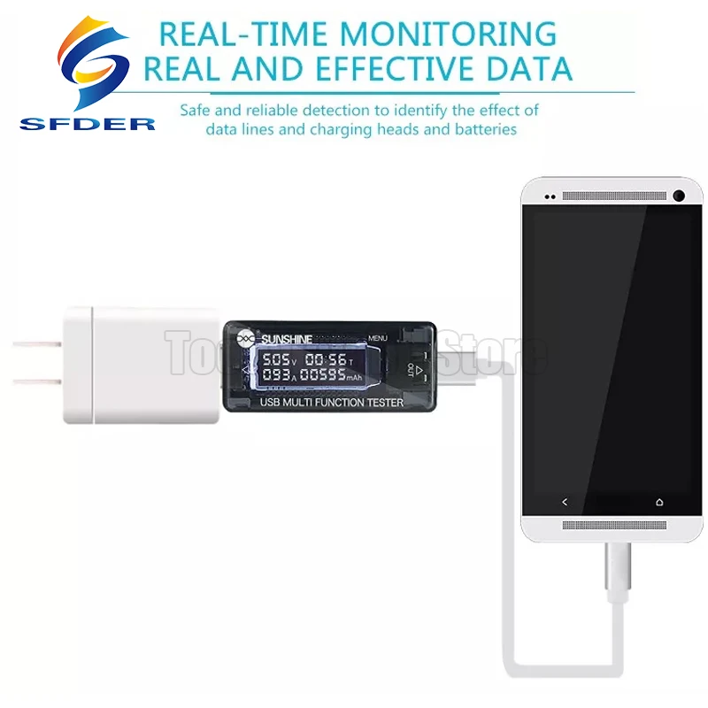 USB цифровой Дисплей тестер быстрой зарядки SS-302A Мощность группа стол ток