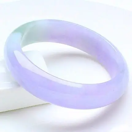 

Gift Certificate Pure Myanmar Jade A Grade 53mm-62mm Light Purple Bracelet Elegant Princess Bracelet Best Gift