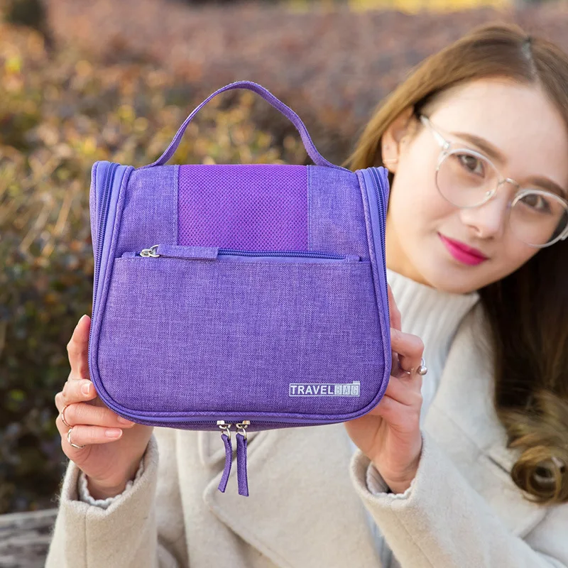 

Hanging Travel Cosmetic Bag Women Zipper Make Up Bag Polyester High Capacity Makeup Case handbag Organizer Storage Wash Bath Bag