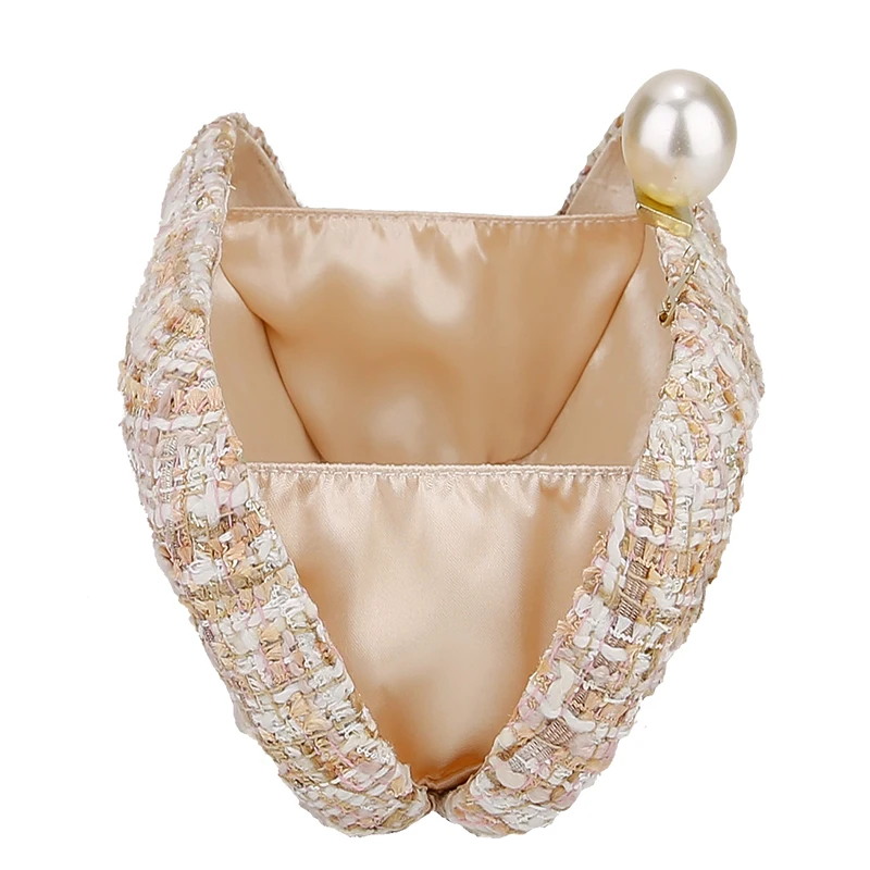 Жемчужный клатч тканая вечерняя сумка на цепочке мини-сумка элегантная сумочка