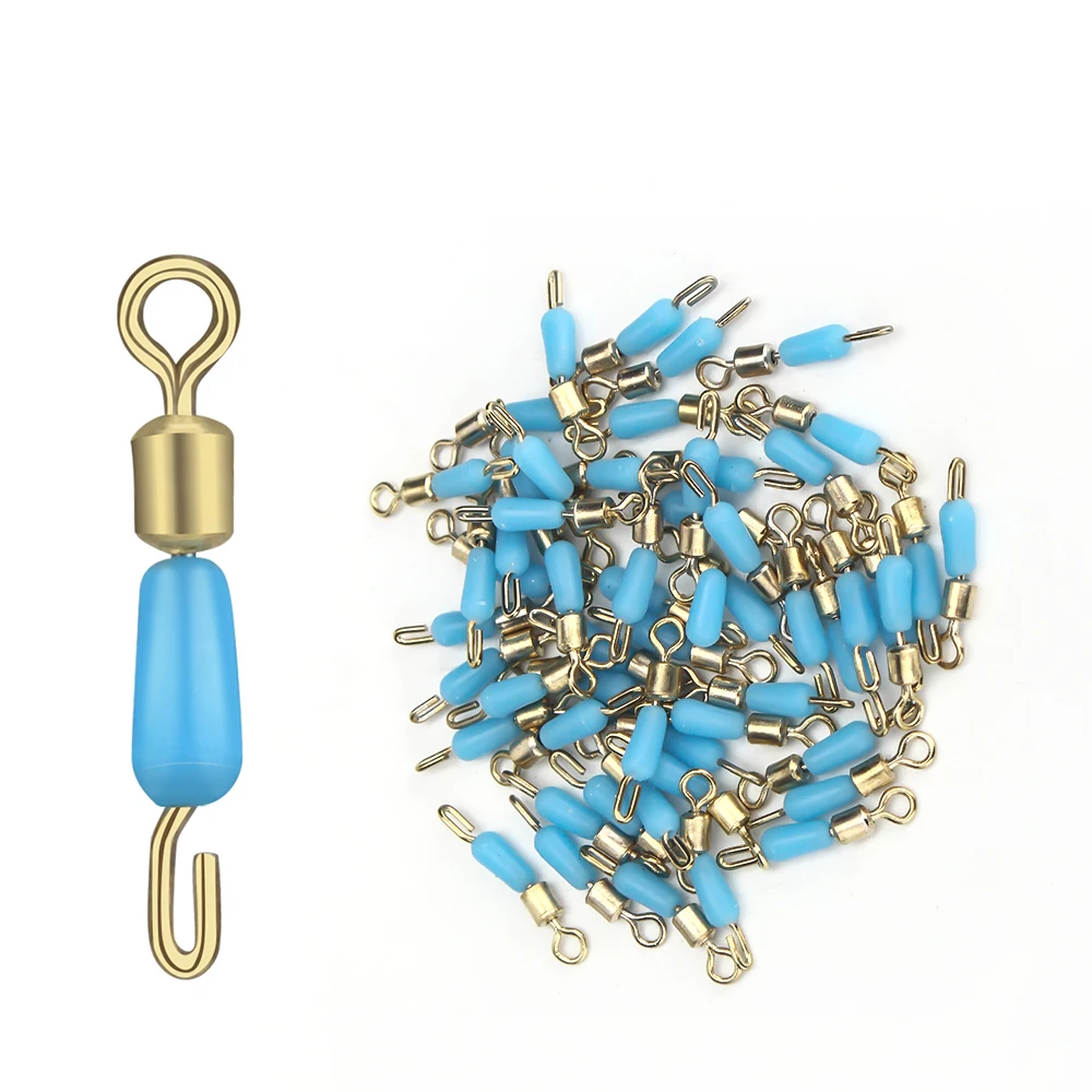 

DNDYUJU 50pcs Ball Bearing Swivel Solid Rings Fishing Connector Hooks Quick Fast Link