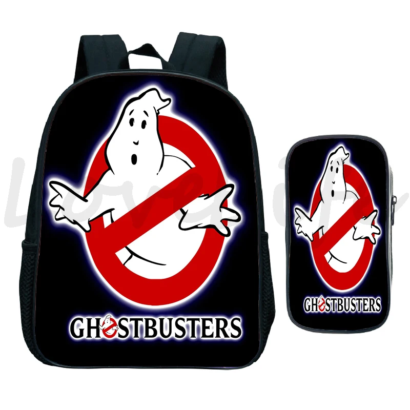 2 Pcs/set Mochila Ghostbusters Backpack back to School Bags for Girls Boys Daily Rucksack Kids Book Bags with Pencil Case