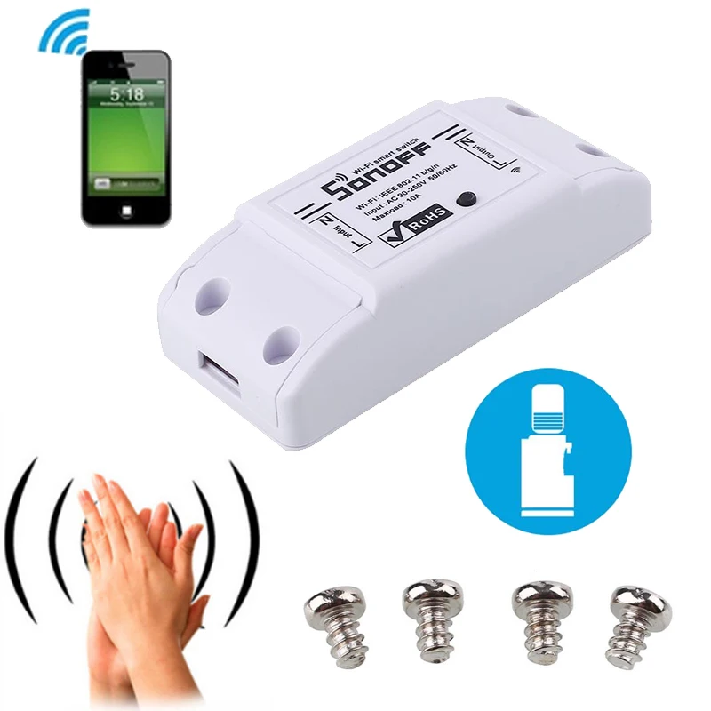 Sonoff Basic R2 Wifi DIY умный беспроводной пульт дистанционного управления Domotica модуль