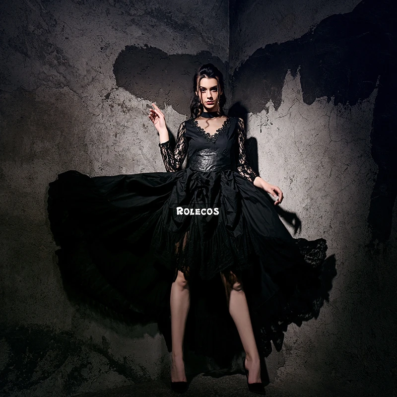 ROLECOS винтажное кружевное платье Викторианский готический костюм хлопковое