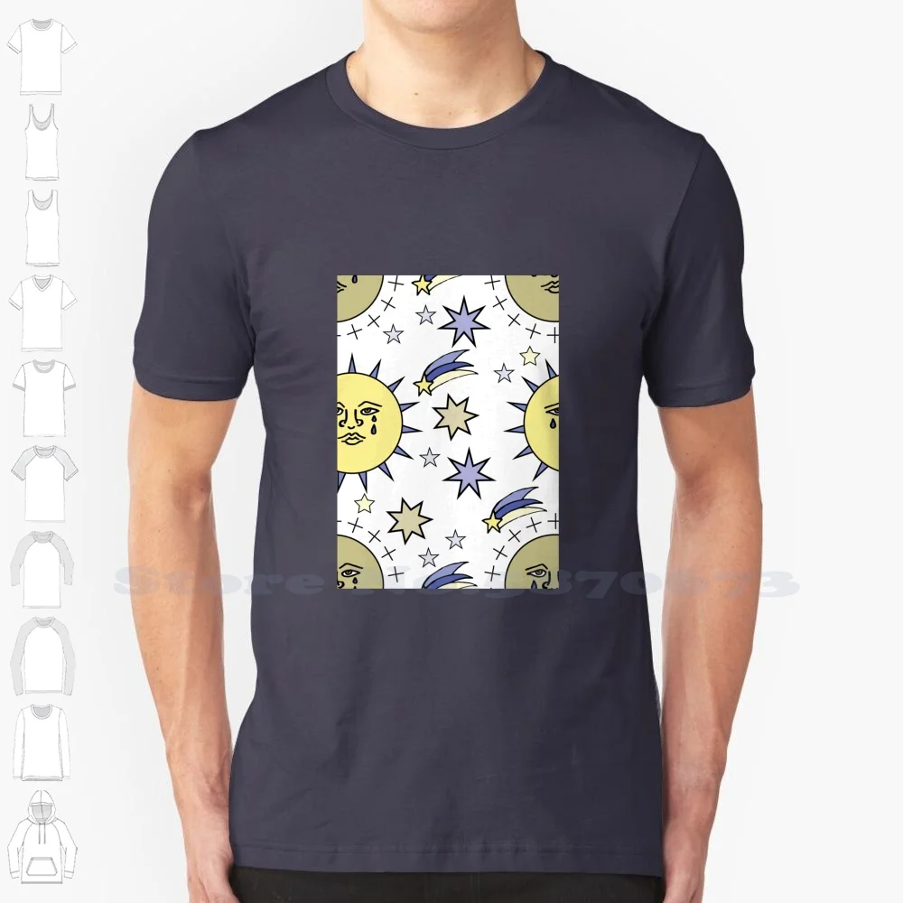 

Крутая дизайнерская модная футболка Magic Iii, футболка с мотивом Луны, солнца, солнечных лучей, мистических звезд, космоса, таро, ясновидности, ...