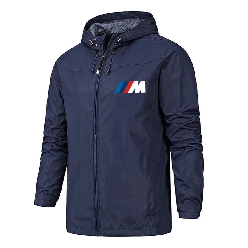 

New Spring Jacket Men Hooded Zipper Waterproof Coat Windproof Solid Color Fashion Male Coat Outdoor Sportswear Bomber Coats 5XL