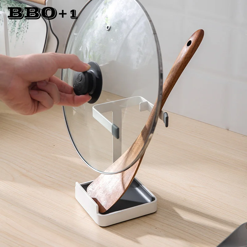 Креативная кухонная полка для крышек кастрюль подставка органайзер ложек и