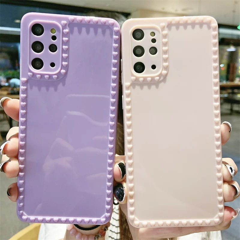 Модный защитный чехол для телефона с сердечками Samsung S20 Plus Note 20 Ultra 10 Lite A32 12 52 72 51 50