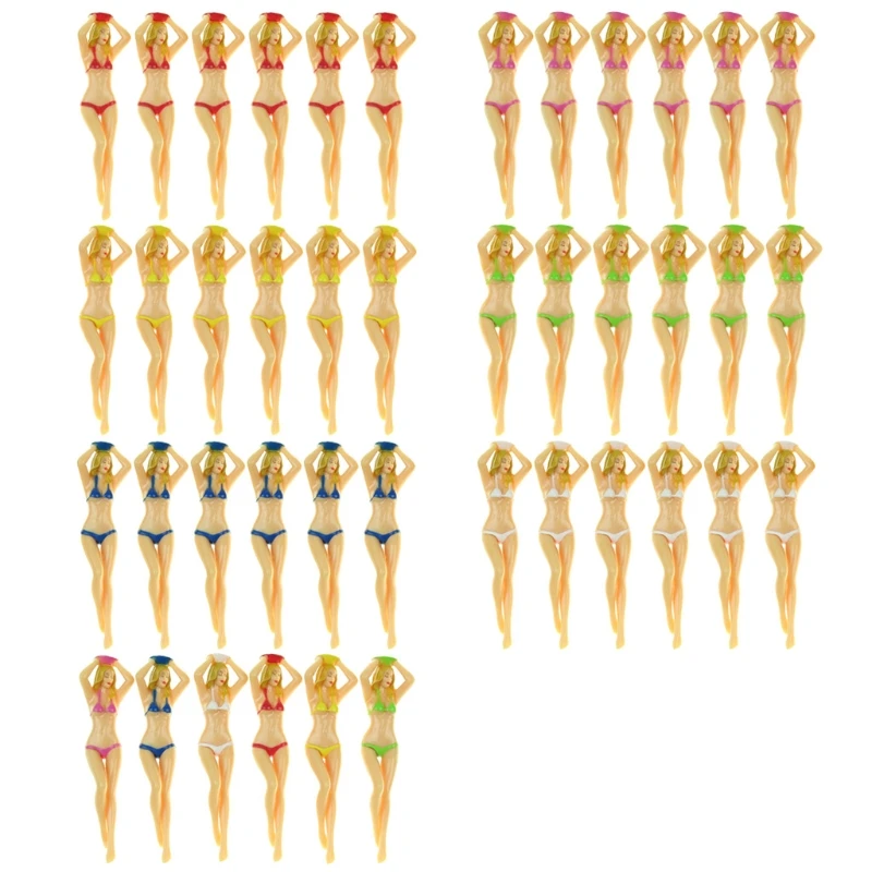 

6 шт./упак. пикантные Цветной бикини Ти для гольфа 3 дюймов Пластик пин-ап тройник для гольфа, новые Т-футболки подарки аксессуары для гольфа