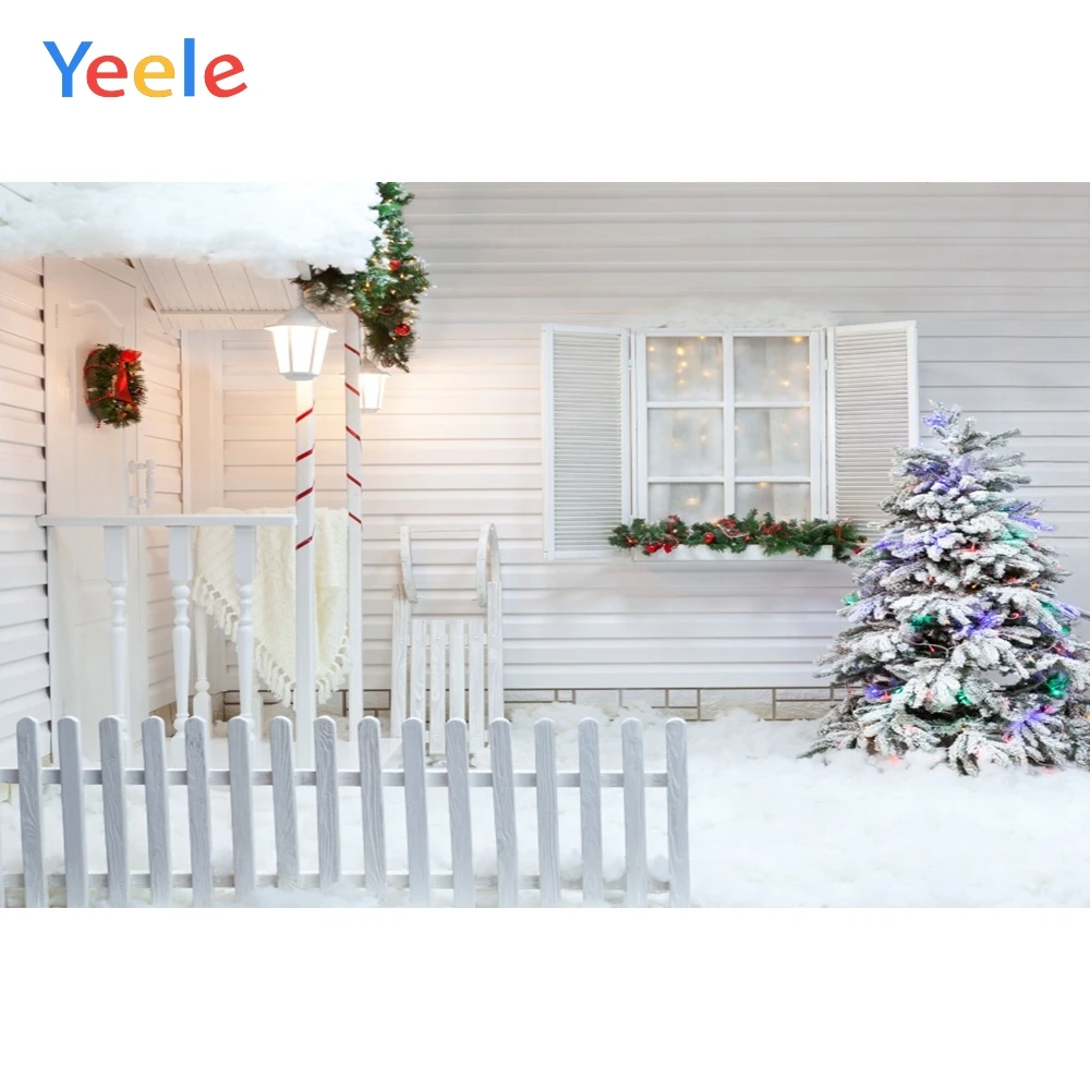 

Рождественский Декор дерево зима снег окно занавеска деревянный пол фон фотографии пользовательский фотографический фон для фотостудии