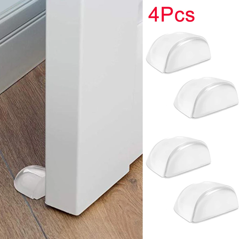 

Door Stopper No Need Punch Transparent Self Adhesive Door Holder Door Stop For Home Office Protect Walls And Furniture