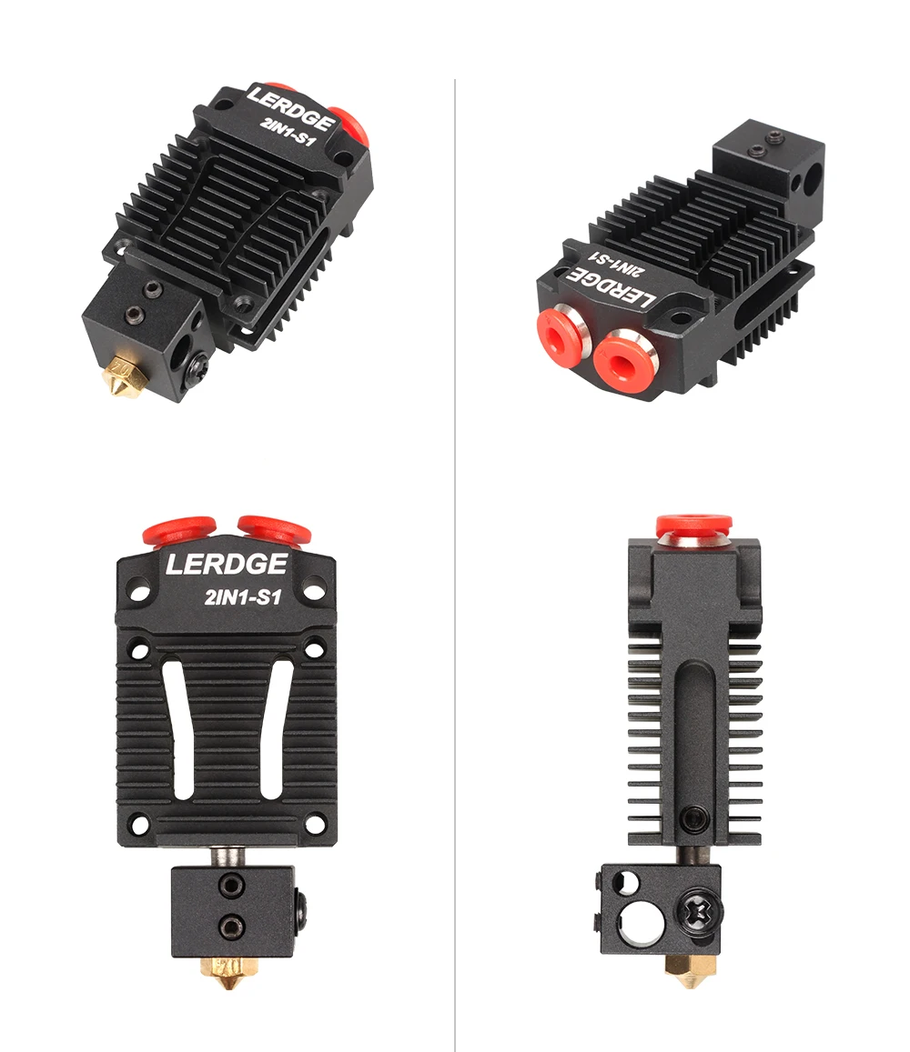 LERDGE 2 в 1-S1 Hotend 3d принтер части Bowden MK8 Titan V6 экструдер двойной hotend переключение 2 цвета многоцветные 0,4 сопла наборы