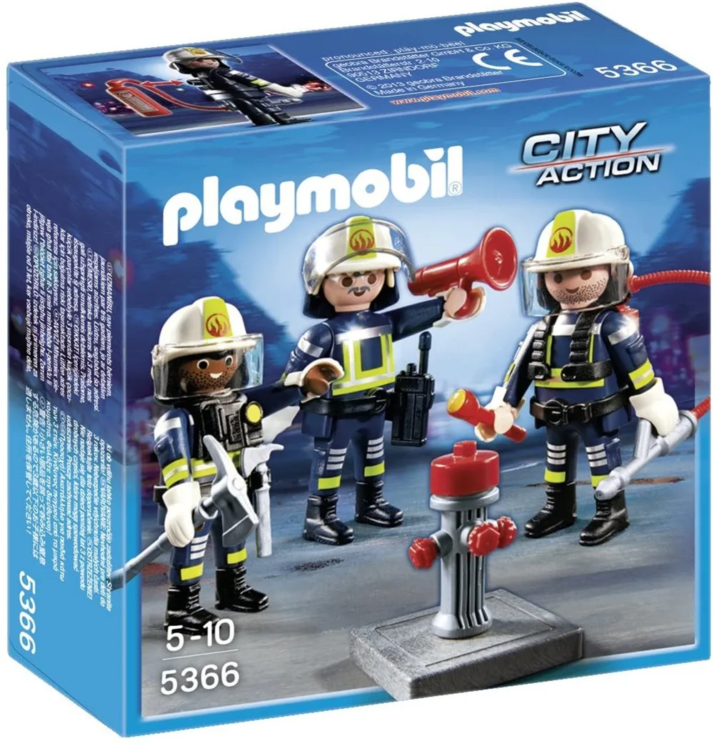 

Original Playmobil Building Blocks City Action Fire truck Rescue Series Rescue Police 5366 Educational Scene Toys