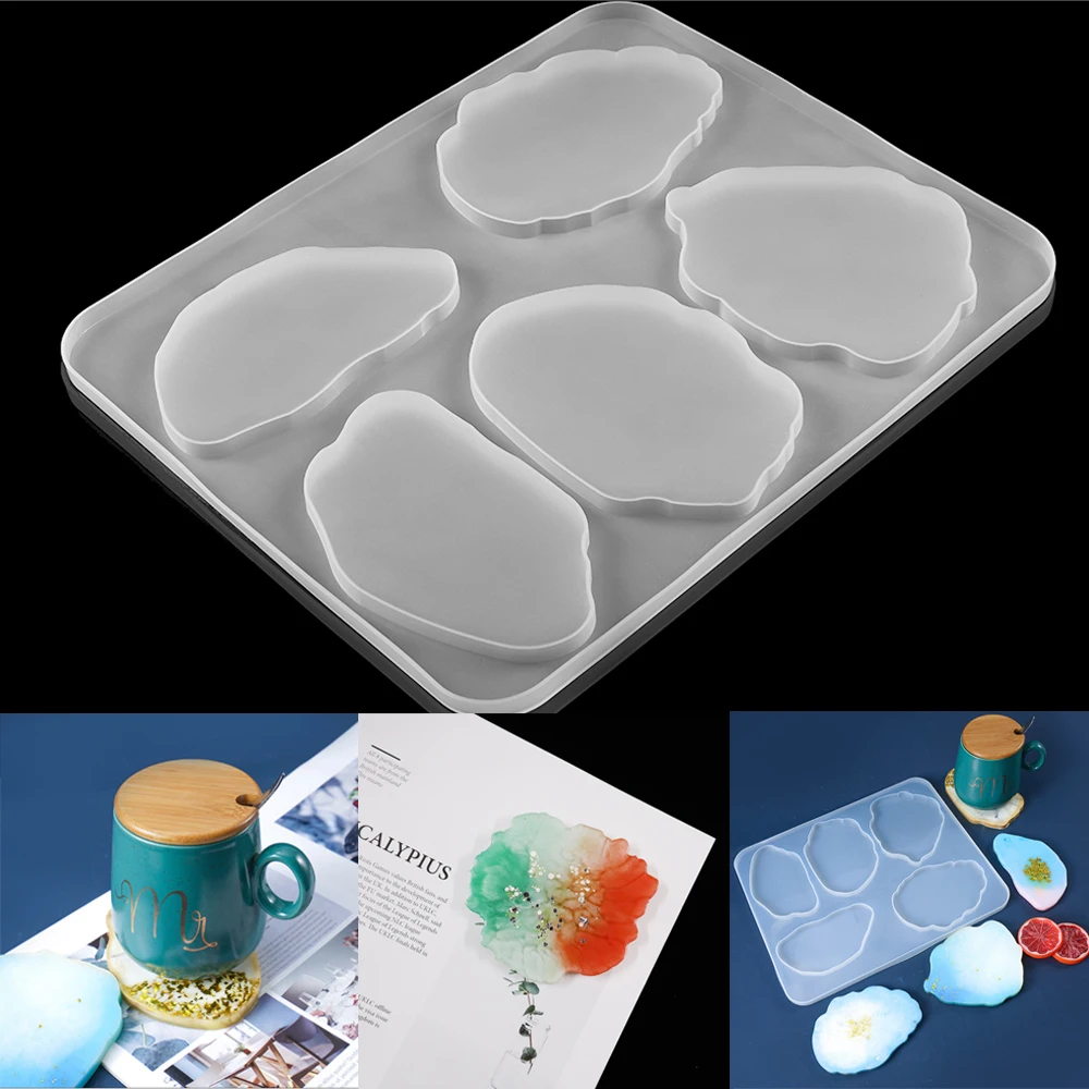 

Transparent Irregular Cloud Shape Epoxy Resin Molds Tea Coaster For DIY Silicone Jewelry Making Table Decoration Accessories