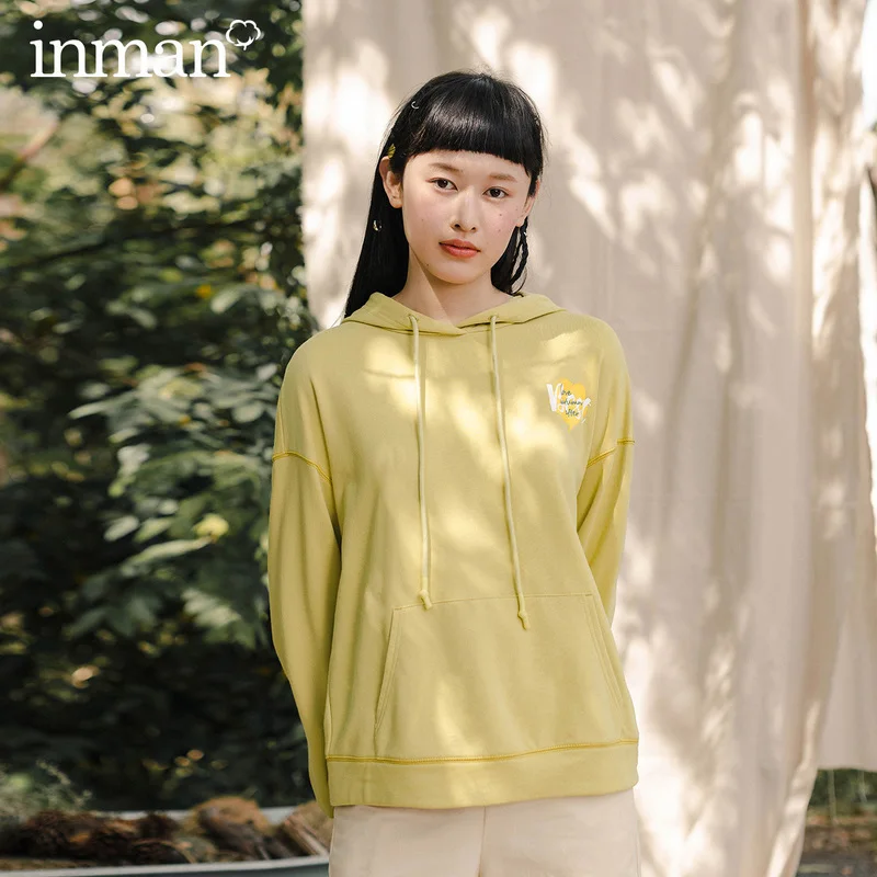 INMAN/осенне-зимние повседневные толстовки в Корейском стиле для молодых девушек с