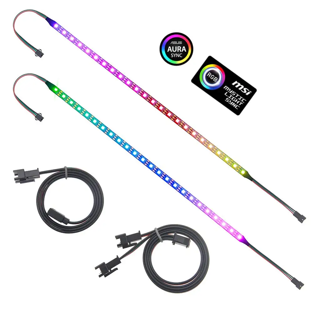 Адресная RGB Светодиодная лента для ПК 5 В WS2812B Радужная цифровая световая ASUS Aura SYNC