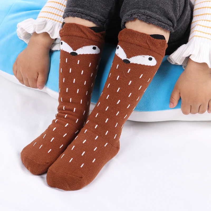 Симпатичные Детские Носки с рисунком медведя хлопковые носки для малышей гольфы