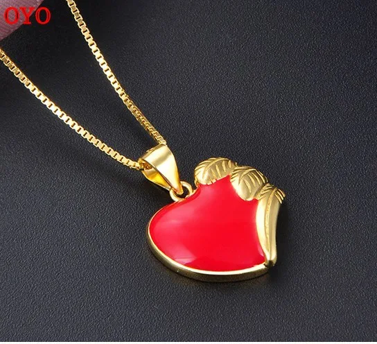 

100% S925 sterling silver dripping love heart necklace pendant female jewellery