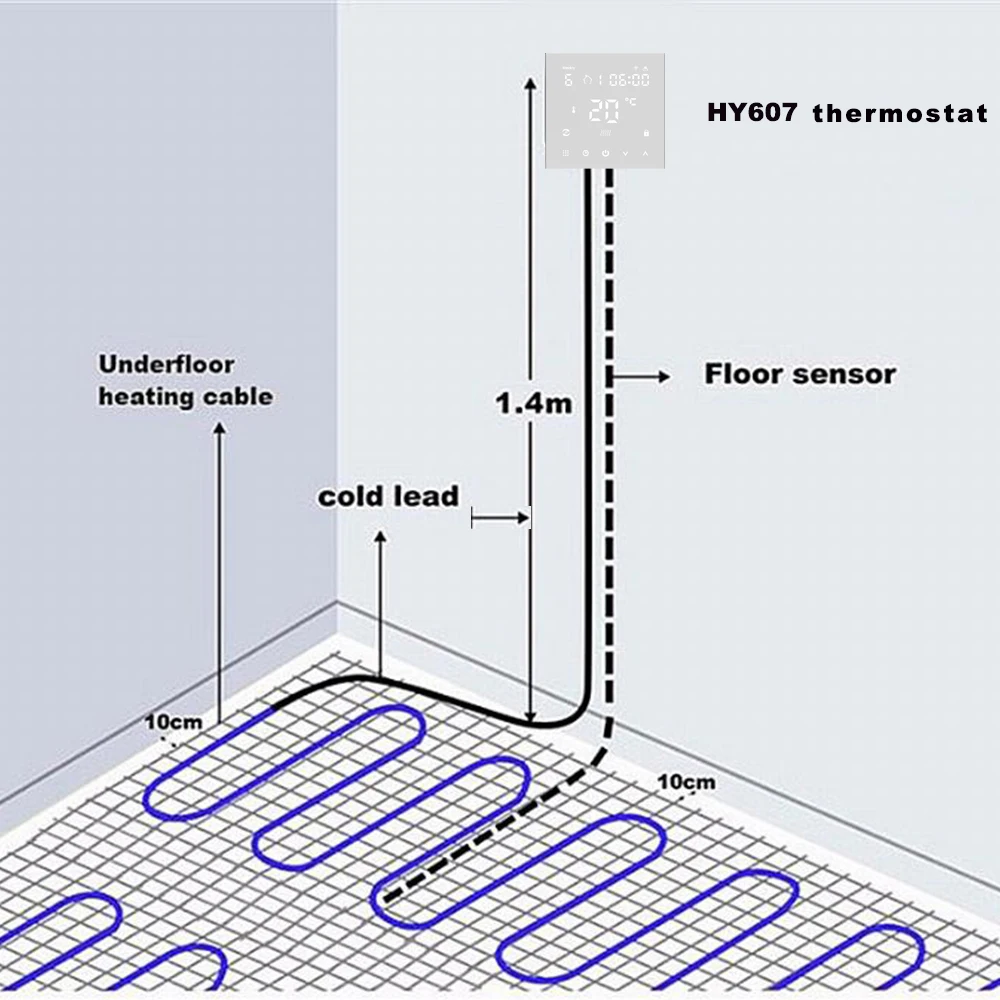 Цифровой программируемый термостат для теплого газового котла с Wi Fi