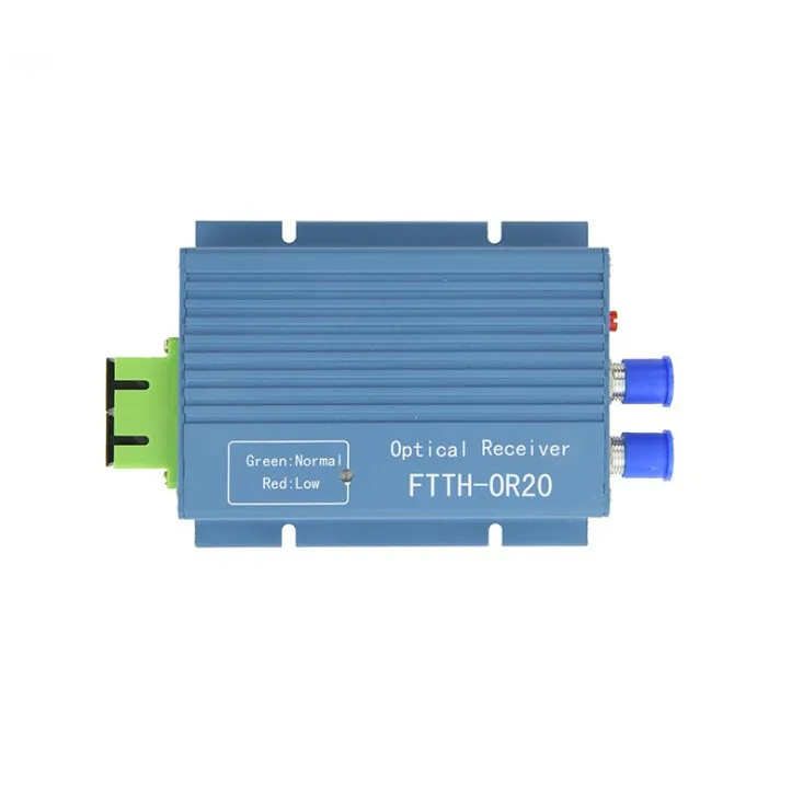 Оптоволоконный приемник алюминиевый CATV FTTH AGC SC APC дуплексный разъем с 2 выходными