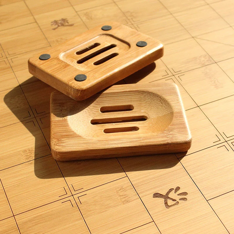 Держатель для мыла из натурального бамбука деревянные мыльницы чехол посуды