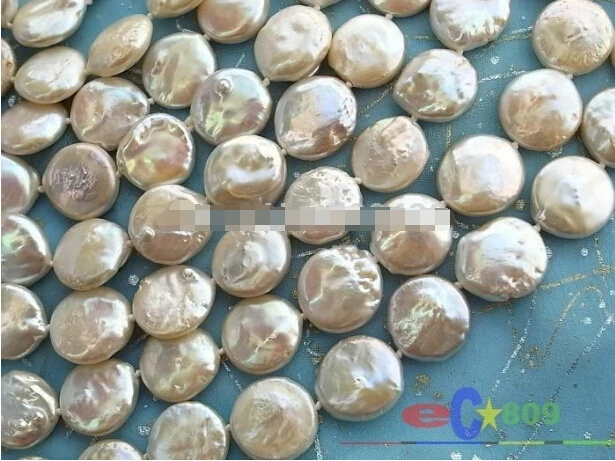 1001 + 100 &quot14 мм Монета Белый Пресноводный Культивированный жемчуг ожерелье |