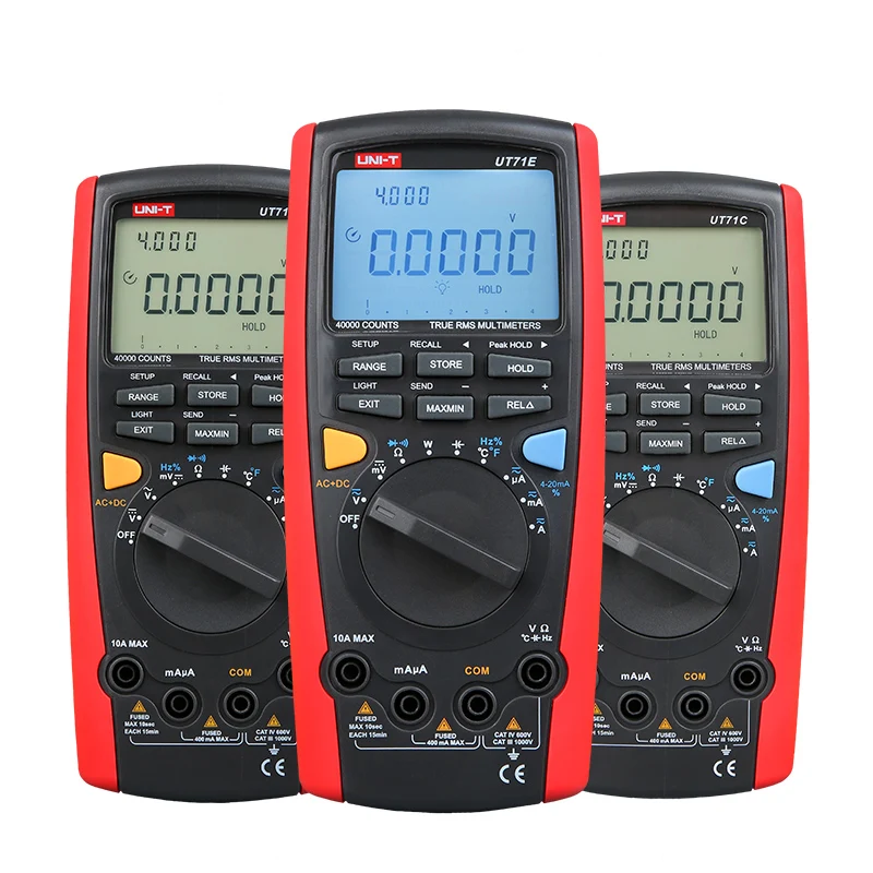 Умный Цифровой мультиметр Φ UT71E среднего размера AC/DC true RMS ЖК-подсветка