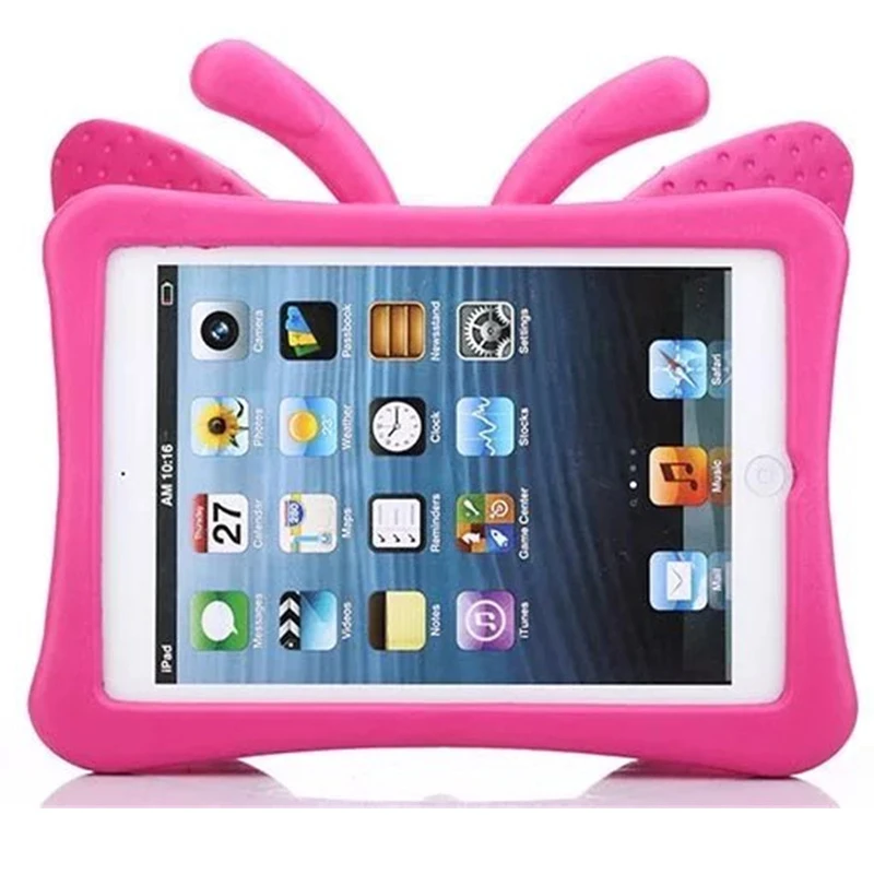 Силиконовый чехол EVA с бабочкой для Ipad Mini 1 2 3 4 5 7,9 детская удобная переноска ударопрочный моющийся стоячая таблетница для iPad mini 4