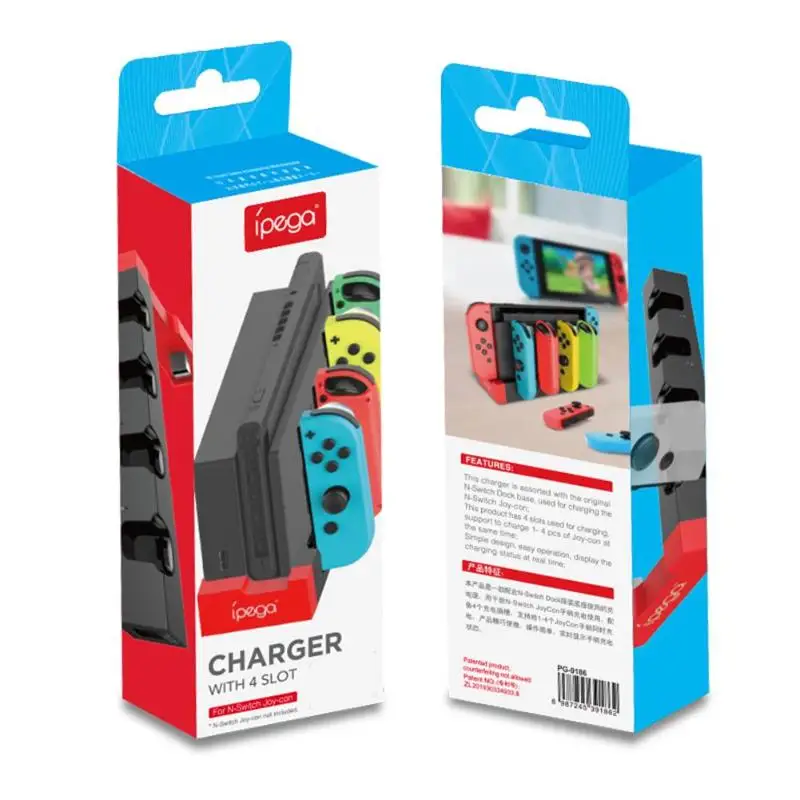iPega PG-9186 Game Controller Charger Charging Dock Stand Station Holder for Nintendo Switch Joy-Con Console with Indicator | Электроника