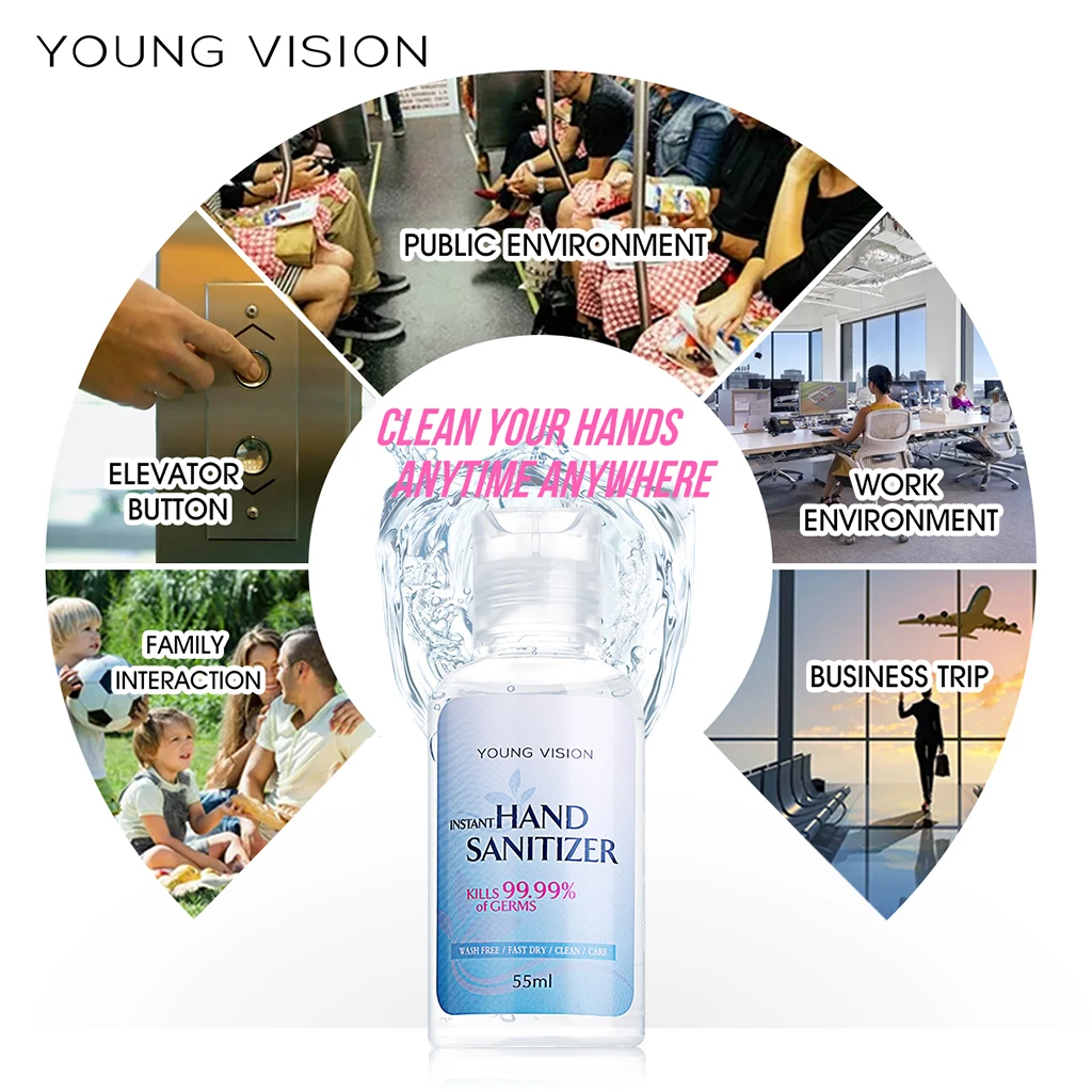 Горячая 55 мл портативный Дезинфицирующий Гель для рук антибактериальный