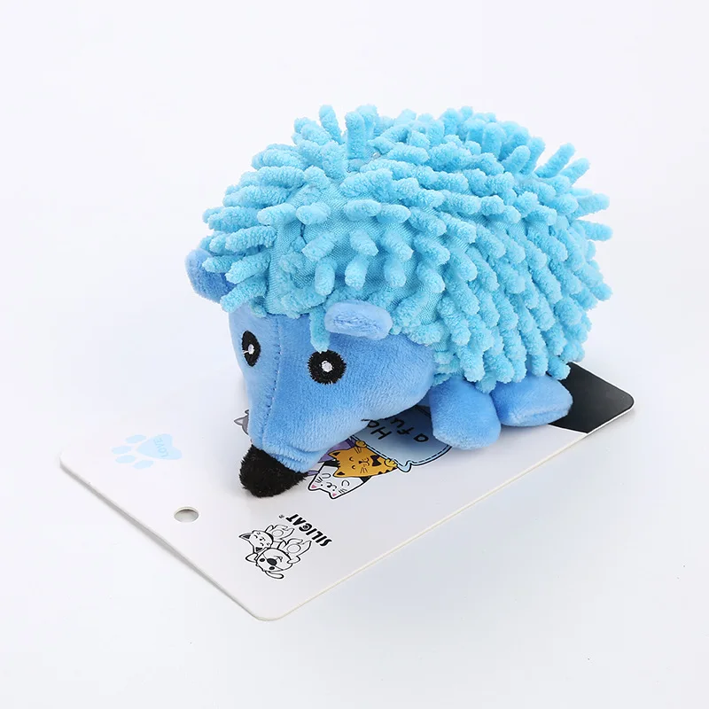 Флисовая игрушка для собак плюшевая ежик с голосом устойчивая к укусам