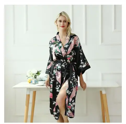 Пикантные женские костюмы японское кимоно юката платье с поясом атласный