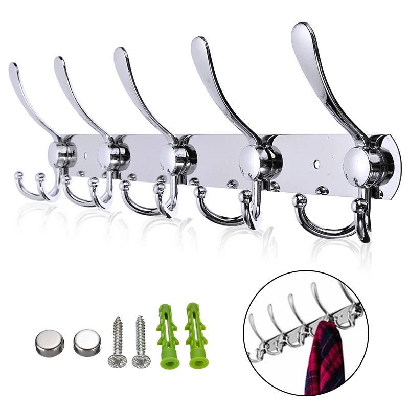 5 настенных крючков из нержавеющей стали вешалка для одежды крючок настенный