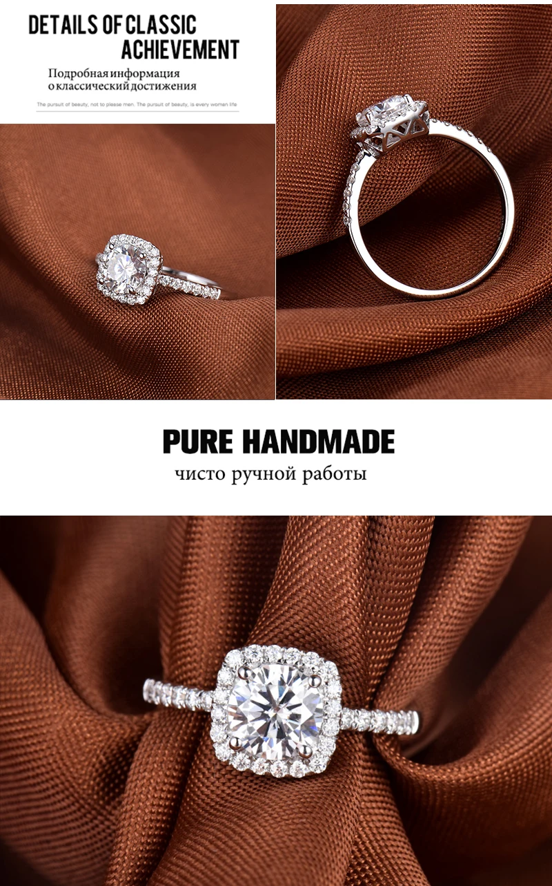 LOVERJEWELRY, новейшие кольца, для женщин, Муассанит, обручальное кольцо, Настоящее 14 к белое золото, юбилей, свадебные женские кольца, ювелирные изделия
