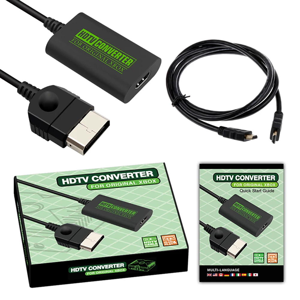 

Retro Game Player HDMI-compatible Converter Digital Video Audio Adapter for XBOX 480P 720P 1080i for HDTV Projector Monitor