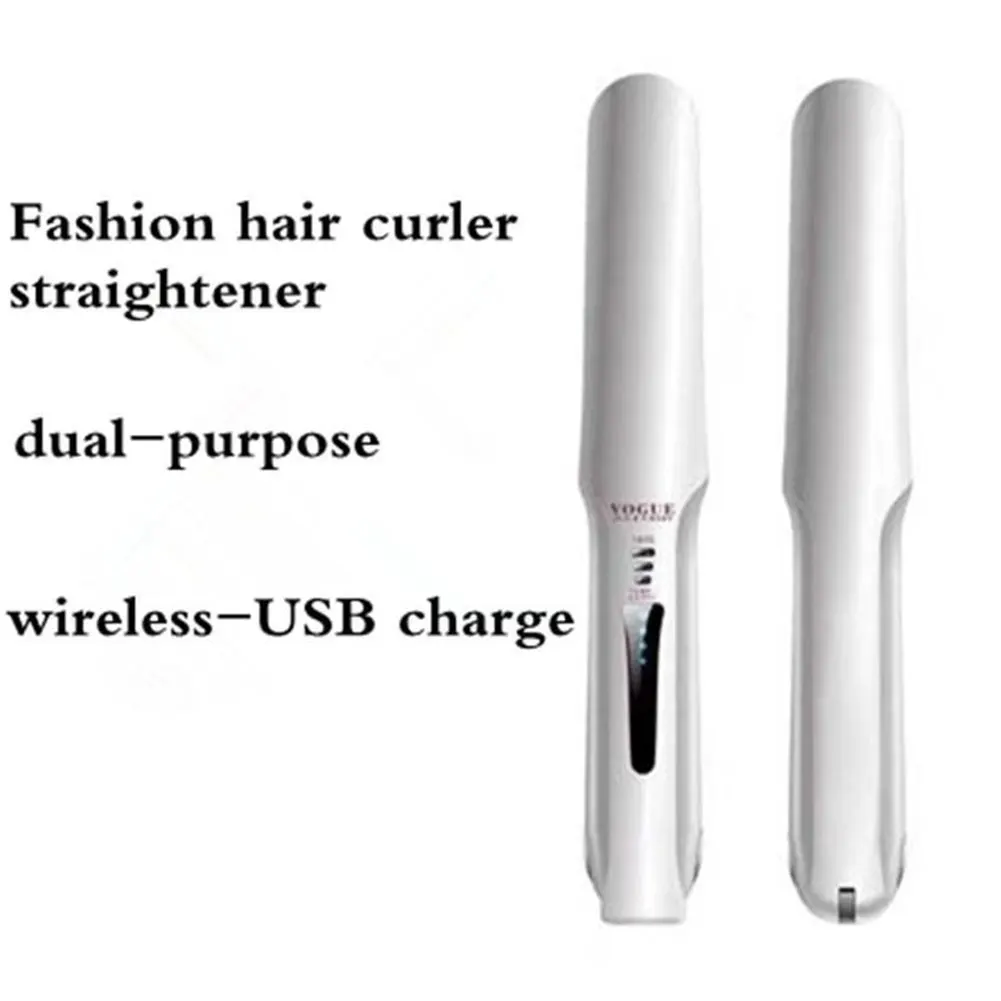 

Curler Wireless USB Flat Iron Tool Cordless Charging Hair Straightener Curling Iron Mini