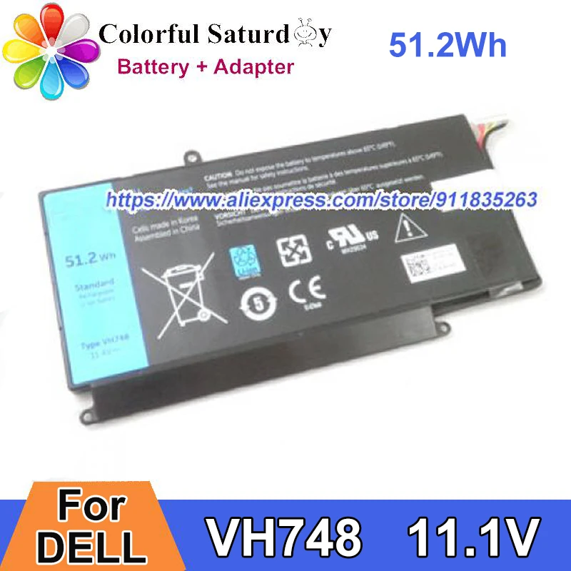 

Type 11.1V VH748 Battery For DELL Vostro 14-5480 5439 V5460D V5460D 5480D 5460 5560 5470 5470D-1328 5470D-1728 5470D-1528 2628