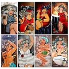 Новая Алмазная вышивка жирная леди, картина из страз 5D сделай сам, искусственная Бриллиантовая живопись