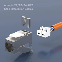 rj45 cat7 cat6acat 6 full shielded keystone jack lsa tool free connection connector compatible for cat6 a cat 6 cat 7 network