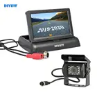 Автомобильный монитор заднего вида DIYKIT, 4pin, 4,3 дюйма, водонепроницаемый, CCD, ночное видение, камера для автобуса, грузовика, бесплатное зарядное устройство