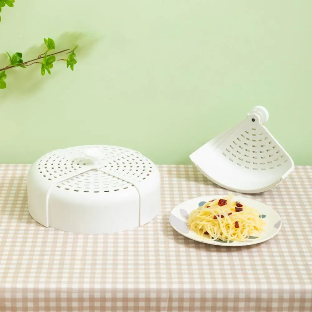 

Food Cover Anti-mosquito Foldable Plastic Breathable Storage Hollow Plate Lid for Kitchen