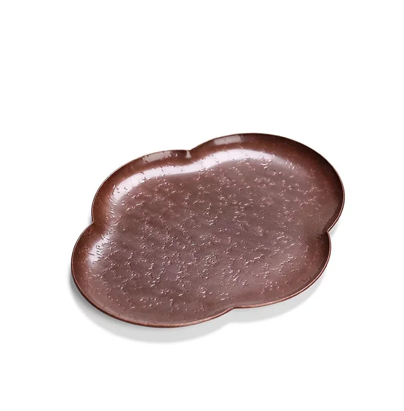 Медный поднос для чая Красный медный чайника чайного сервиза чайной церемонии