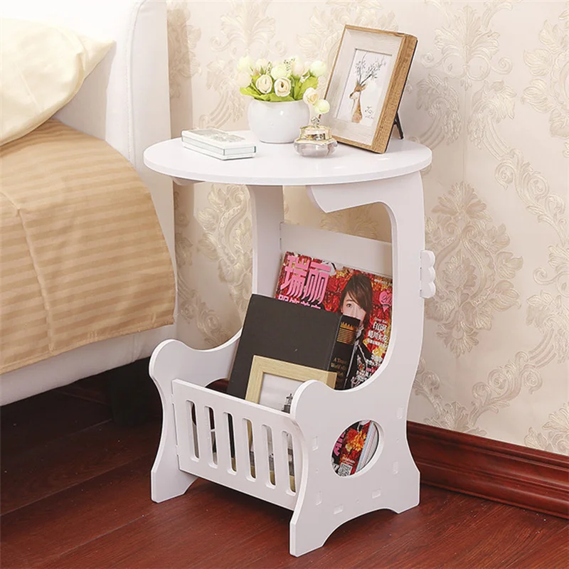 

Creative Mini Plastic Round Coffee Table Tea Table Home Living Room Storage Rack Bedside Table Tea Fruit Service Plate Tray