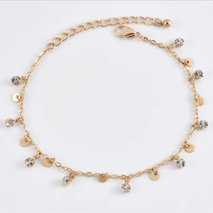 

Multi-layer Disc Pendant Anklet 2021 Summer Beach Foot Jewelry Fashion Style Anklets for Women