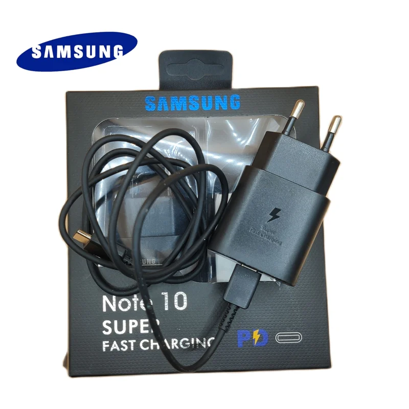 

Original Samsung Note 10 MobilePhone super fast charger 25W EU Travel Usb PD PSS Fast Charge Adapter EP-TA800 note 10 plus S8 9