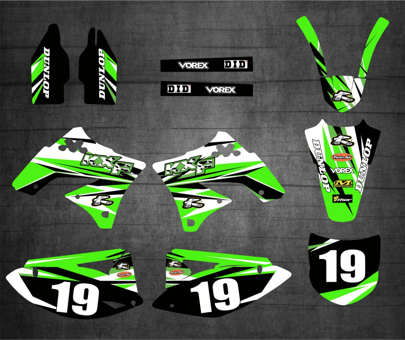 Персонализированные графические наклейки KXF 450/250 для Kawasaki KX250F KXF250 2009 2010 2011 2012 KX450F