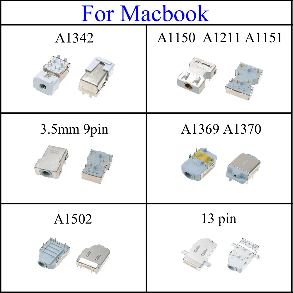 

Audio Combo Jack Socket Connector for Macbook Pro Retina 13" A1502 A1342 A1150 A1211 A1151 A1369 A1370 13 pin etc Headphone port