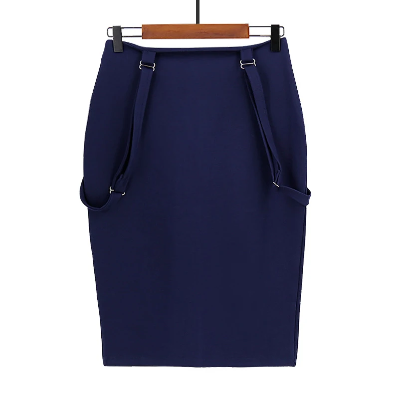

Pencil Skirt For Women Summer High Waist Shoulder Straps A-line Skirt Office Lady Streetwear Casual Plus Size Suspender Skirts