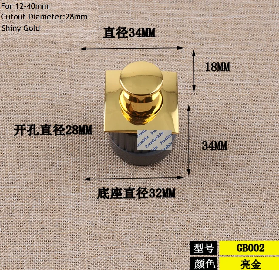 GB002 Shiny Gold 4 шт./партия, потайная, светящаяся на весну, выдвижная ручка шкафа, RV Yacht Caravan Gun, черный, золотой, жемчужный, бронзовый, квадратный, круглый - Цвет: GB002 Shiny Gold
